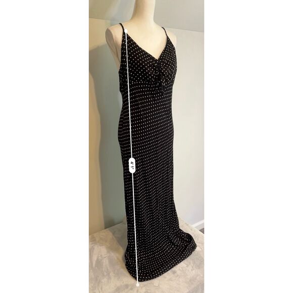 Women’s Black w/ white polka dots maxi Dress XL - Picture 8 of 10